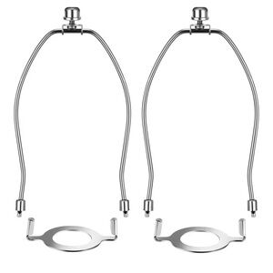 Nickel Lamp Shade Holder Set